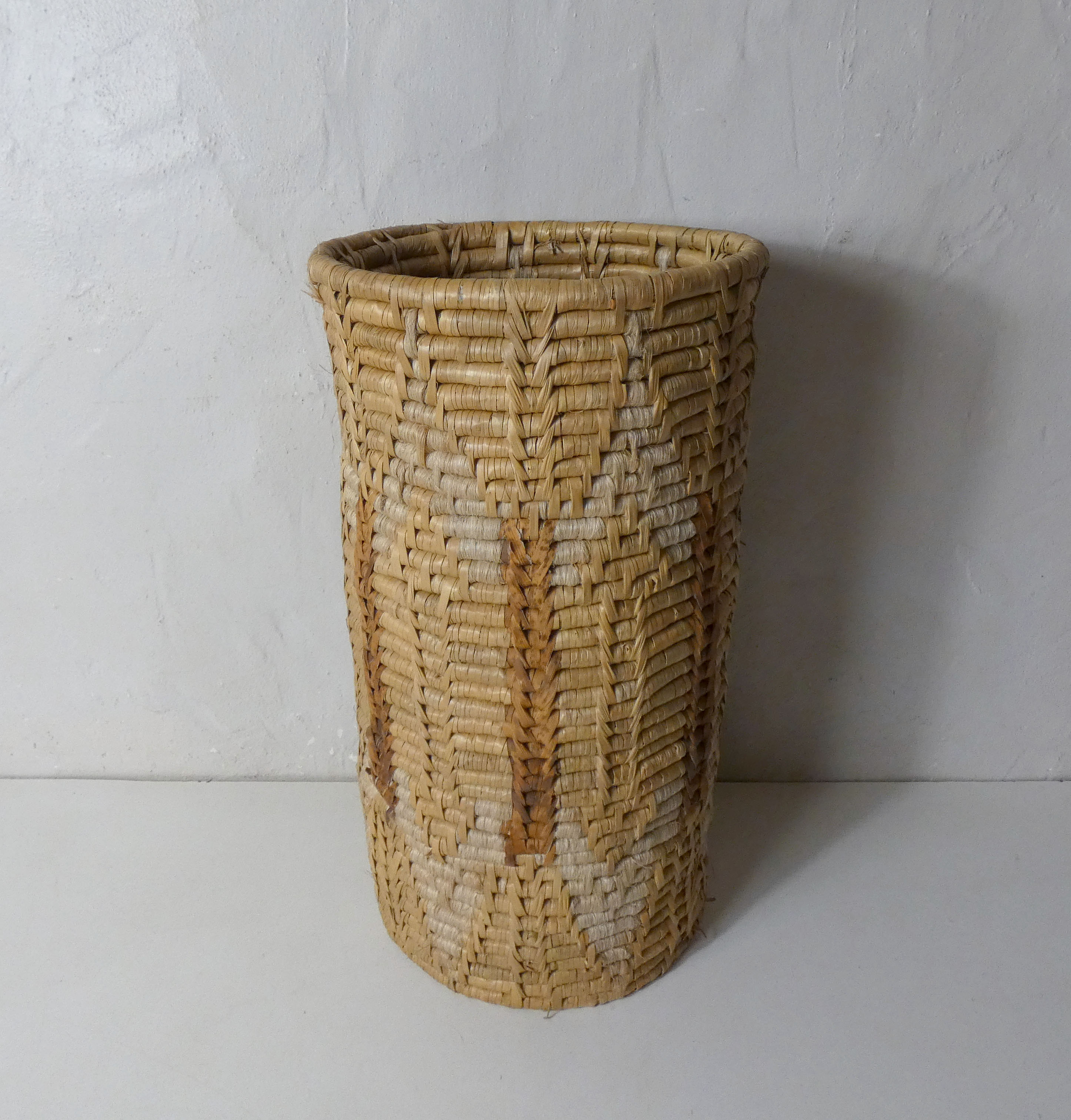 Vintage rattan umbrella holder