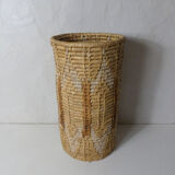 Porte parapluie en rotin vintage
