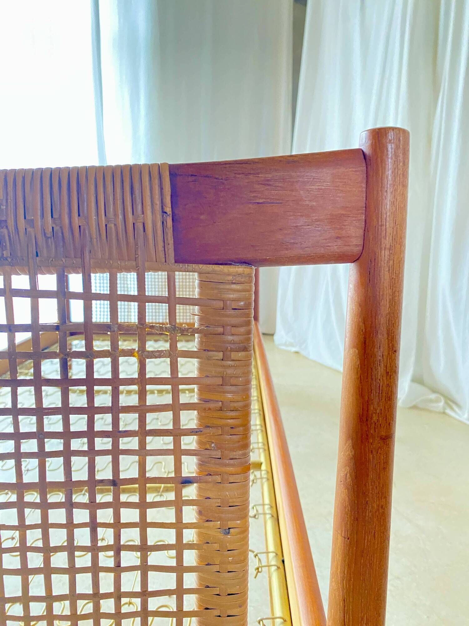 Danish teak bed by Peter Hvidt and Orla Mølgaard for Soborg Møbler.