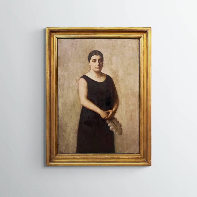 Large portrait of a woman, oil on canvas, signed A.RAMON, 1935, 111 x 152 cm, with frame