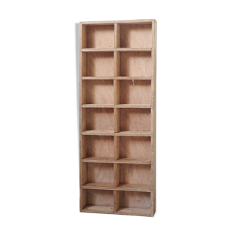 Industrial shelf, old wooden lockers