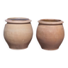 Two old terracotta pots