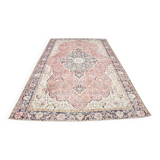 Red & Navy Blue Oriental Persian Rug, 207x315Cm