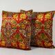 Set of 2 vintage velvet cushion covers 53x56 cm