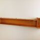 Vintage wooden corner wall shelf from the 60s 70s.