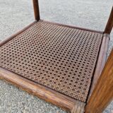 Table de chevet vintage en rotin