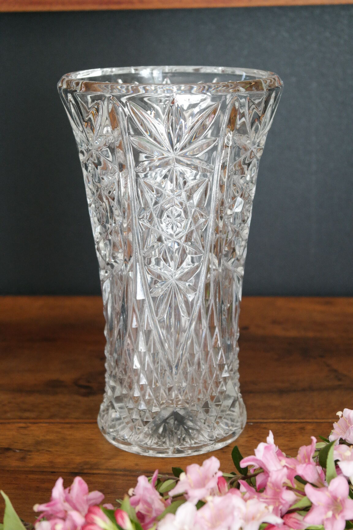 Bohemian crystal vase