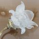 Art Deco wall lamp in bronze and tulip in the shape of pink 30s 40s