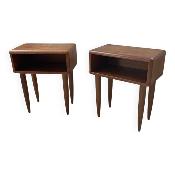Paire de chevet scandinave en teck