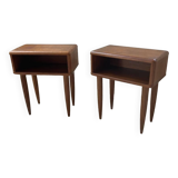 Pair of Scandinavian teak bedside tables