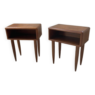 Paire de chevet scandinave en teck