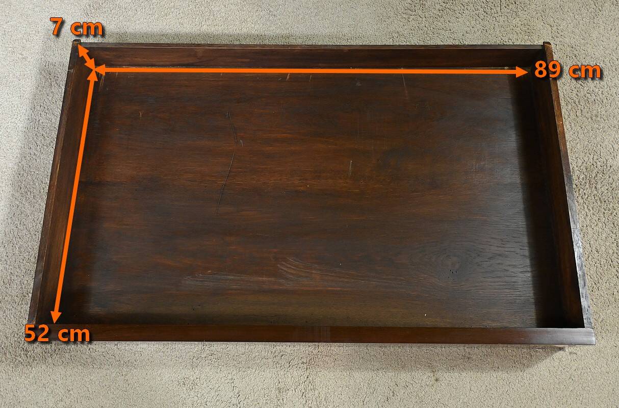 Desk table in precious wood marquetry, Napoleon III period – mid-19th century