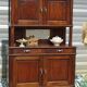Buffet de cuisine, vaisselier ancien en noyer