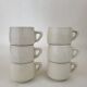 6 coffee cups thick porcelain bistro