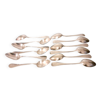 Set of 12 Christofle spoons 21.5 cm Fidélio model / CC hallmark (before 1935)