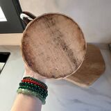 Vintage orange and wicker carafe