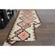 1970s Turkish Oushak Handmade Wool Cotton Pink Runner Rug 92x267