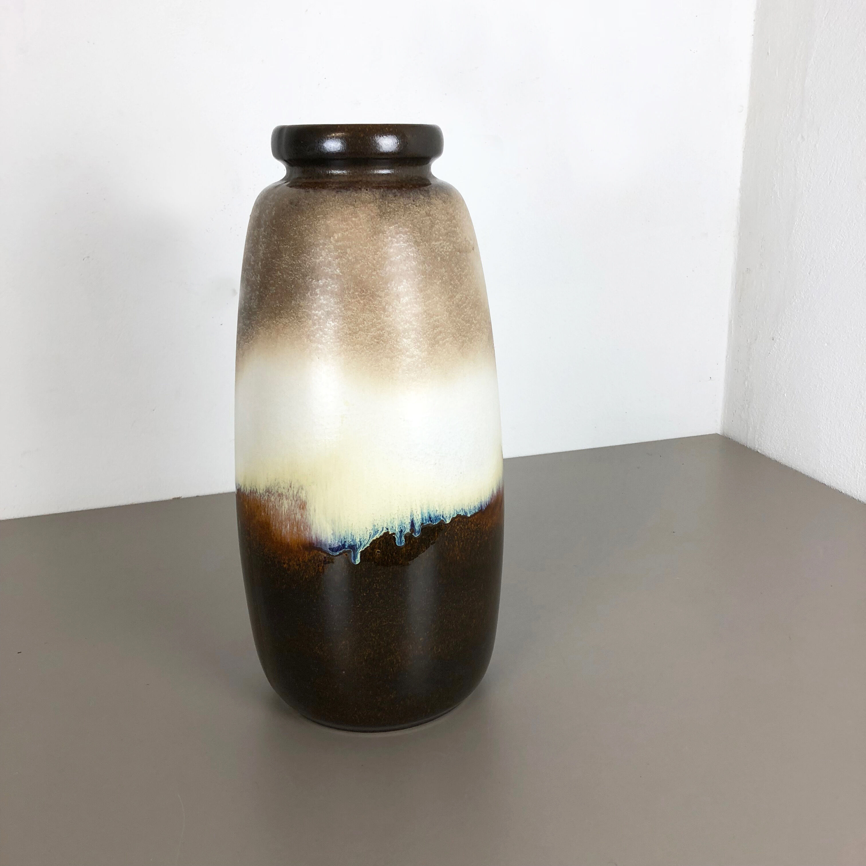 Pottery fat lava multi-color 284-47 floor vase made by Scheurich, 1970s