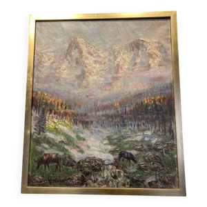 huile sur toile d'un