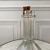 Liquor decanter with molded glass compartments early XXth