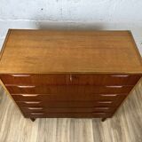 Scandinavian chest of drawers with 6 vintage teak drawers, 1960s