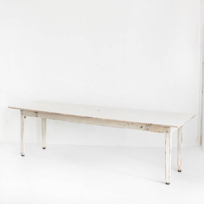 Large workshop table waxed with beeswax. Vintage. France 50s.