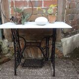 Singer table cast iron and marble
