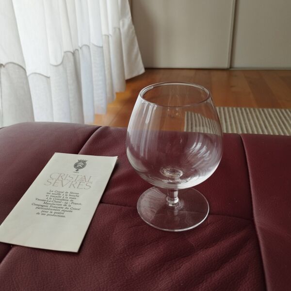 6 verres à cognac en cristal de Sèvres
