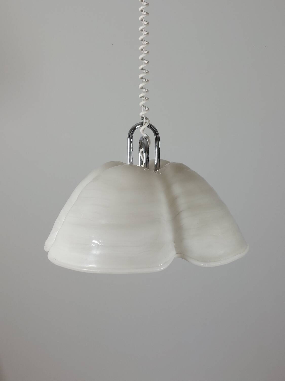 Rare vintage acryl and chrome pendant light by Gebrüder Cosack für Cri