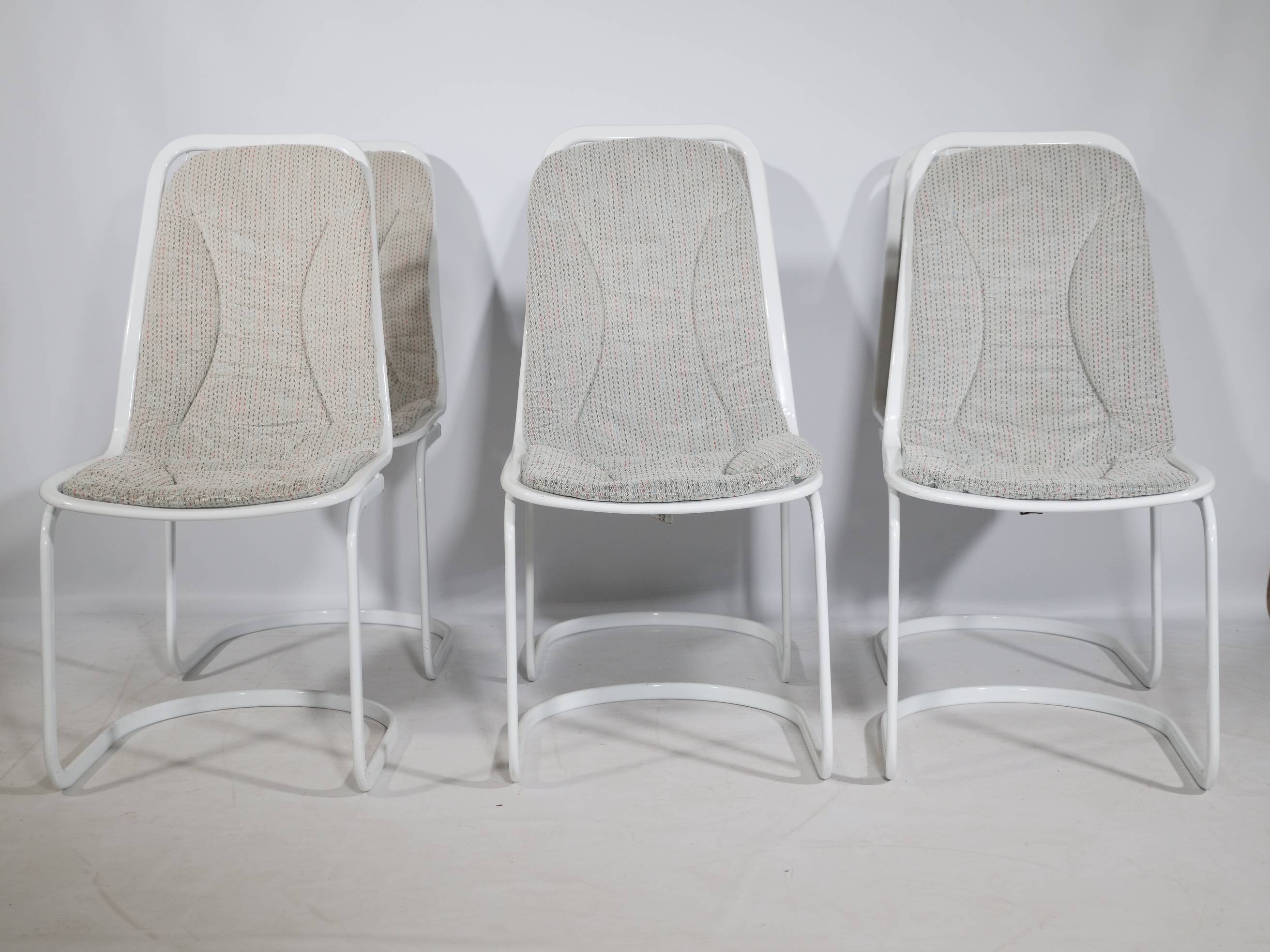 Cidue Cantilever Wire Chairs, Set of 6, 1970s