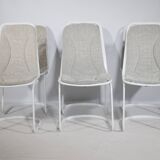 Cidue Cantilever Wire Chairs, Set of 6, 1970s