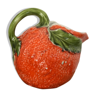 Barbotine orange pitcher