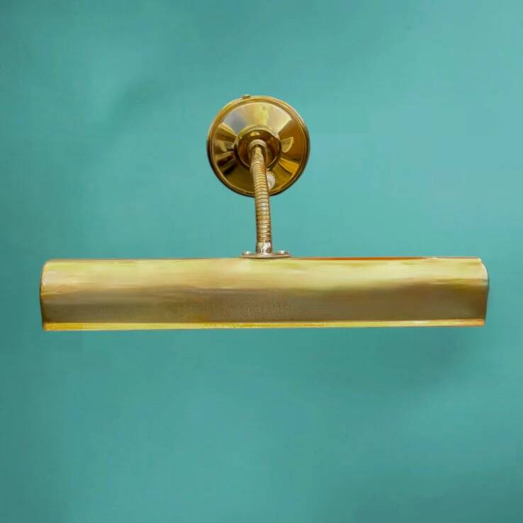 Vintage polished brass adjustable table lamp – 1970s wall light