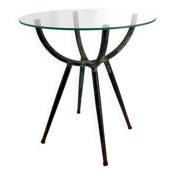 Guéridon en métal patiné – Italie, années 1960