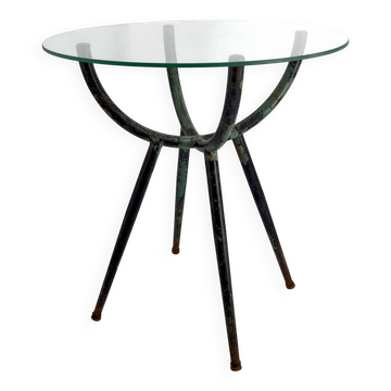 Patinated metal gueridon – Italy, 1960s