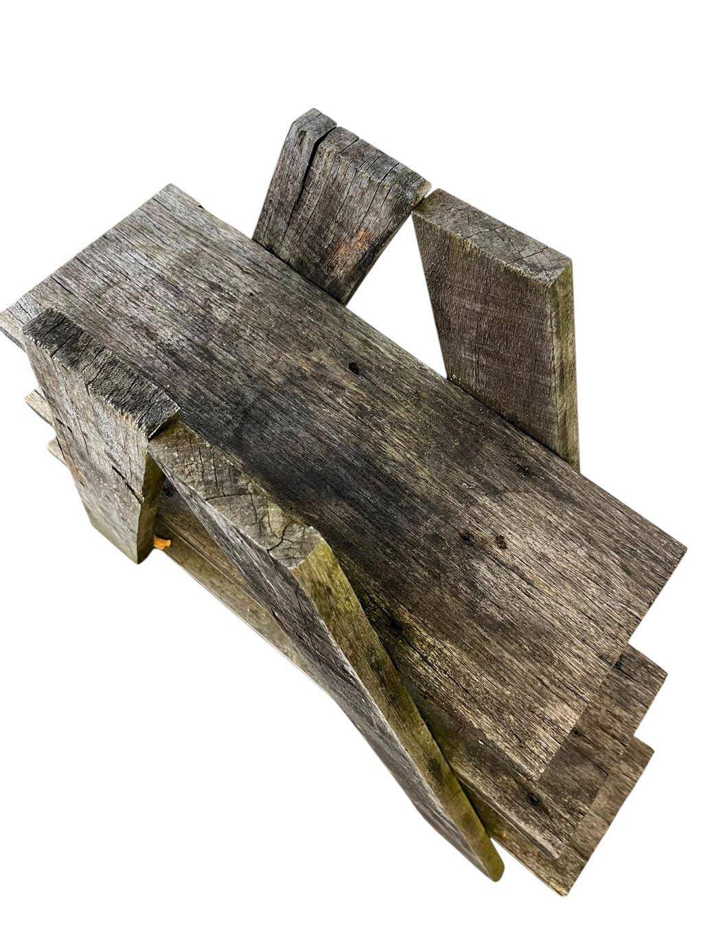 Multi-level vintage wooden support / freestanding shelf / plant table
