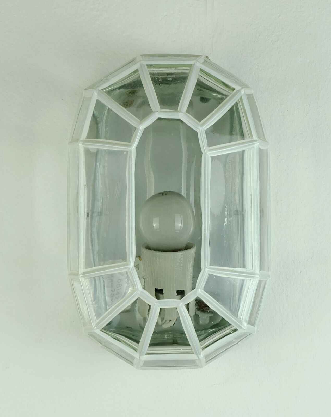 mid century SCONCE clear glass geometric design heinrich popp leuchten