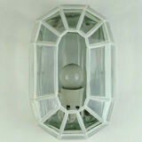 Applique milieu du siècle  verre clair design géométrique Heinrich Popp leuchten