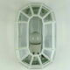 mid century SCONCE clear glass geometric design heinrich popp leuchten