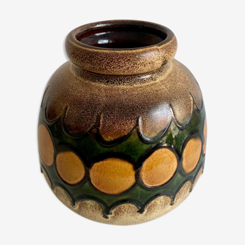Vase en poterie, West Germny, années 1960