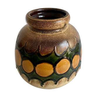 Vase en poterie, West Germny, années 1960