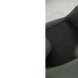 Vintage Scandinavian Mid-Century Modern Bottle Green Armchair, 1950s