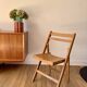 chaise pliante en bois de hêtre vintage années 70