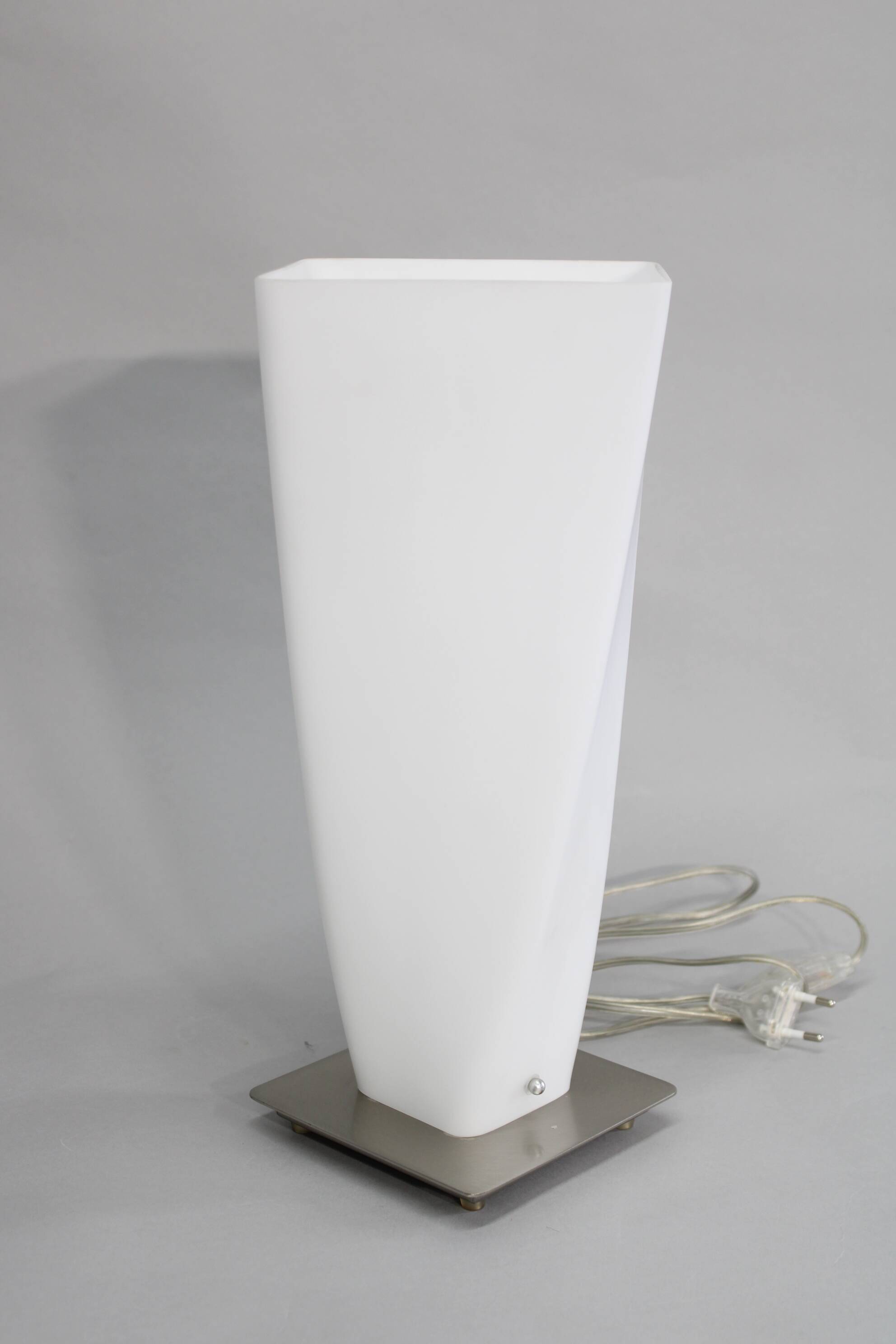 Italian contemporary glass table lamp by Panzeri, circa 1990s