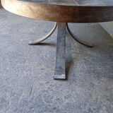 1970 metal and slate coffee table