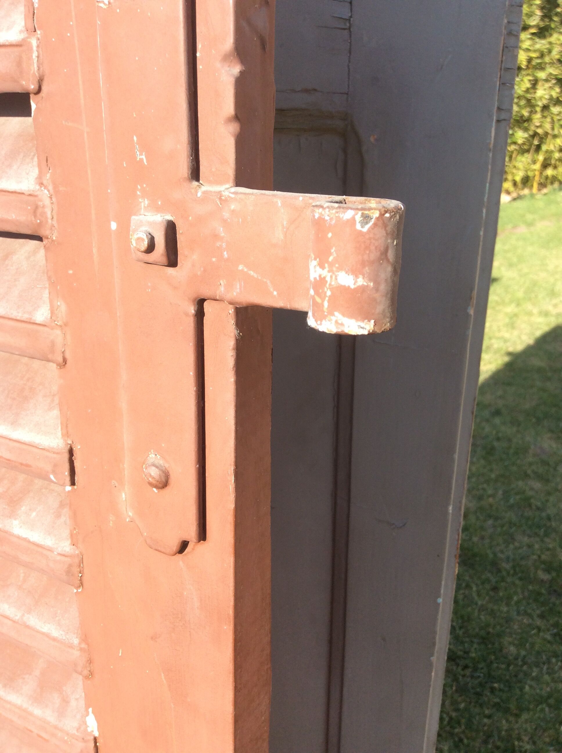 Pair of old wooden shutters