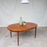 G plan extending oval circular dining table