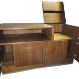 Meuble vinyles et enceintes 1960 scandinave teck