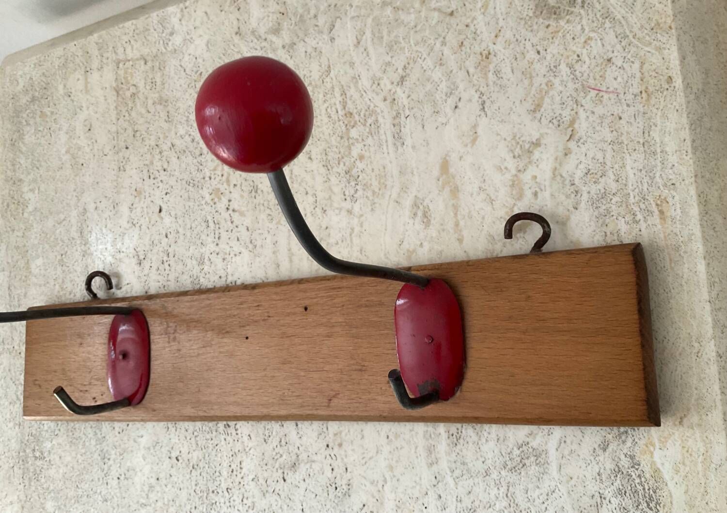 Vintage wooden coat rack from the 50s