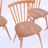 Set of 4 chairs Ercol vintage 1960